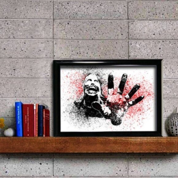 Fan Art The Walking Dead Zombie Printed Picture - Picture 1 of 1